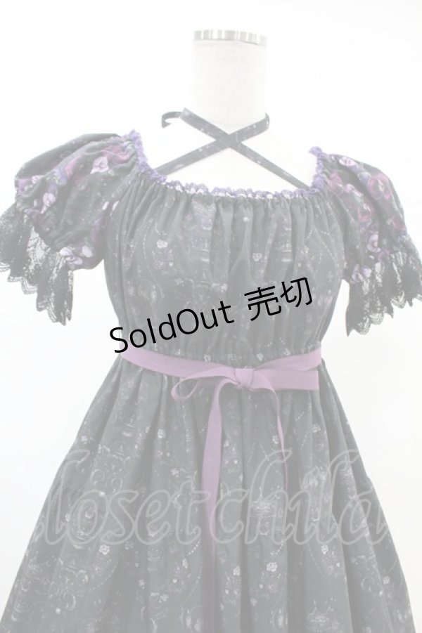 画像4: Enchantlic Enchantilly / すみれ姫の王冠ワンピース Free ブラック H-25-06-07-1042-LO-OP-NS-ZH (4)