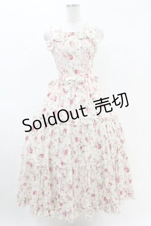 画像: metamorphose / ローズブーケティアードジャンパースカート Free オフ H-25-06-07-1045-ME-OP-NS-ZH