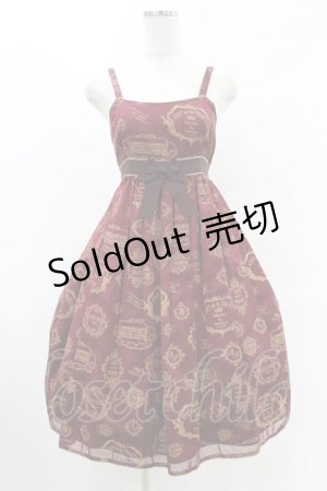 画像: ALICE and the PIRATES / Vintage label stampジャンパースカートII Free エンジ H-25-06-07-1047-PA-OP-NS-ZH