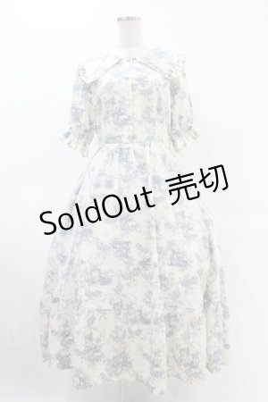 画像: m petit by misako / トワルドジュイOPハンソデ L オフ/ブルー H-25-06-07-1052-LO-OP-NS-ZH