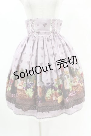 画像: ALICE and the PIRATES / 秘密の冒険と幸せのワイナリー柄スカート Free ラベンダー H-25-06-07-1056-PA-SK-NS-ZH