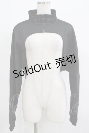 画像: NieR Clothing / ハイネックZIPショートトップス　 F 黒 H-25-06-07-052-PU-TO-KB-ZH