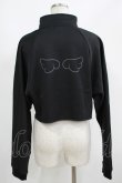 画像3: NieR Clothing / ハイネックZIPショートトップス　 F 黒 H-25-06-07-052-PU-TO-KB-ZH (3)