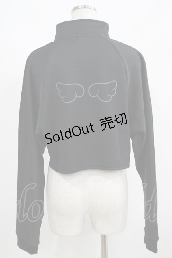 画像3: NieR Clothing / ハイネックZIPショートトップス　 F 黒 H-25-06-07-052-PU-TO-KB-ZH (3)