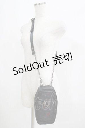画像: Ozz oneste / Holy Cross Shoulder BAG  黒×赤 H-25-06-07-056-OO-BG-KB-ZH