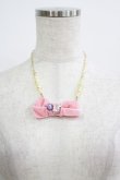 画像2: Leur Getter / ビジューリボンネックレス  ピンク H-25-10-03-1035-LU-AC-KB-ZH (2)