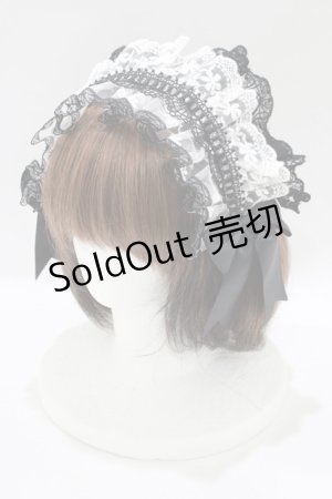 画像: MorunxMuunaStoik / ヘッドドレスクリップ  黒×白 H-25-06-07-079-EL-AC-KB-ZH