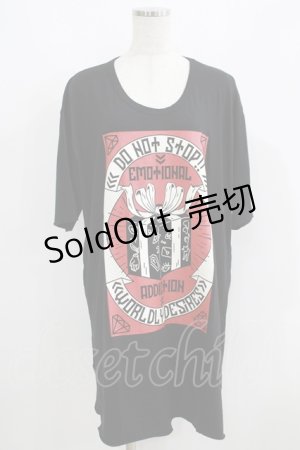 画像: HELL CAT PUNKS / EMOTIONAL ADDICTION BIGTシャツ F 黒 H-25-06-08-025-PU-TO-KB-ZH