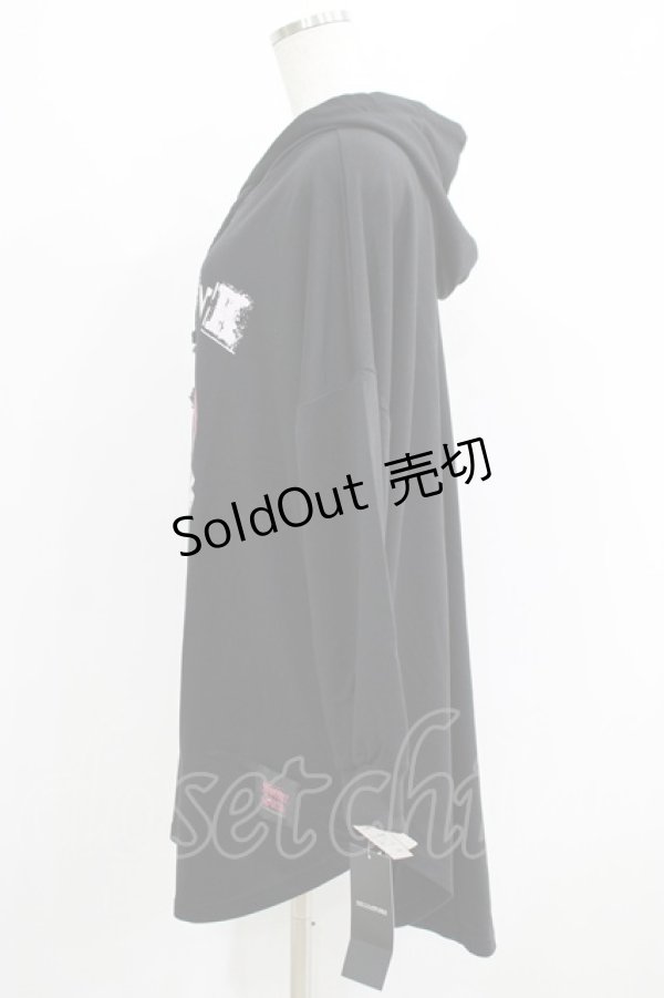 画像2: HELL CAT PUNKS / Monster Party×HELL CAT PUNKSパーカー F 黒 H-25-06-08-027-PU-TO-KB-ZH (2)