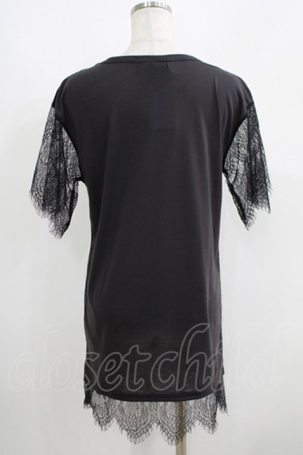 画像3: HELL CAT PUNKS / レース切り替えTシャツワンピ F 黒 H-25-06-08-028-PU-OP-KB-ZH (3)