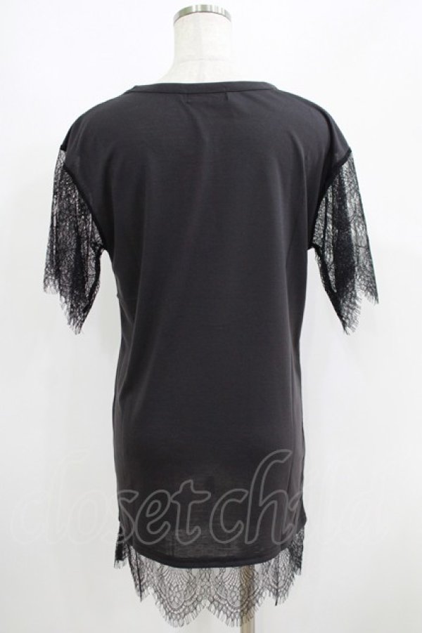 画像3: HELL CAT PUNKS / レース切り替えTシャツワンピ F 黒 H-25-06-08-029-PU-OP-KB-ZH (3)