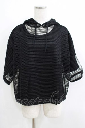 画像: HELL CAT PUNKS / メッシュパーカーとTシャツのセット F 黒 H-25-06-08-033-PU-TO-KB-ZH