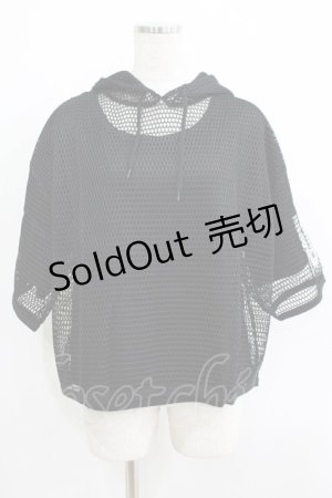 画像: HELL CAT PUNKS / メッシュパーカーとTシャツのセット F 黒 H-25-06-08-033-PU-TO-KB-ZH
