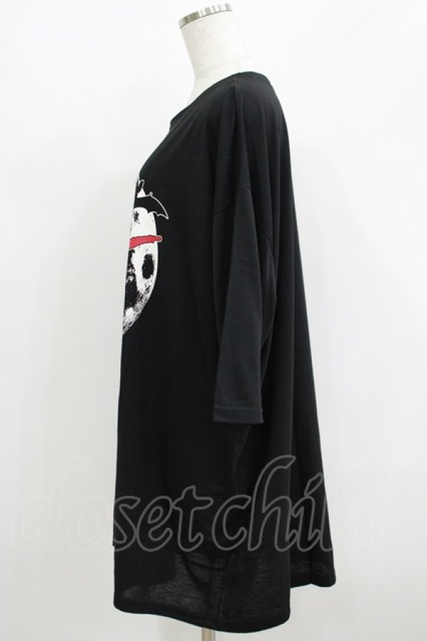 画像2: HELL CAT PUNKS / HORROR NIGHT七分袖ビッグTシャツ F 黒 H-25-06-08-043-PU-TO-KB-ZH (2)