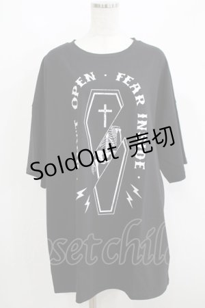 画像: HELL CAT PUNKS / Monster Party×HELL CAT PUNKS Tシャツ　 F 黒 H-25-06-08-047-PU-TO-KB-ZH
