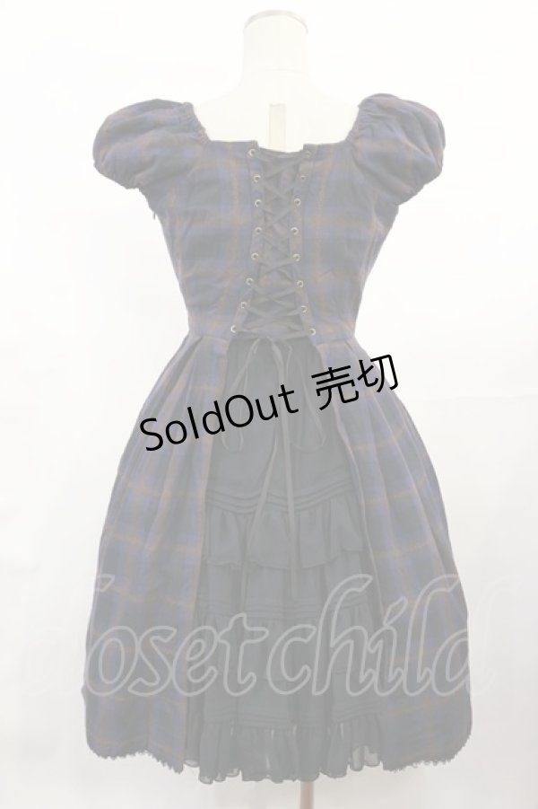 画像3: Victorian maiden / ノーブルチェックドレス free オータムブルー H-25-06-08-1003-CL-OP-NS-ZH (3)