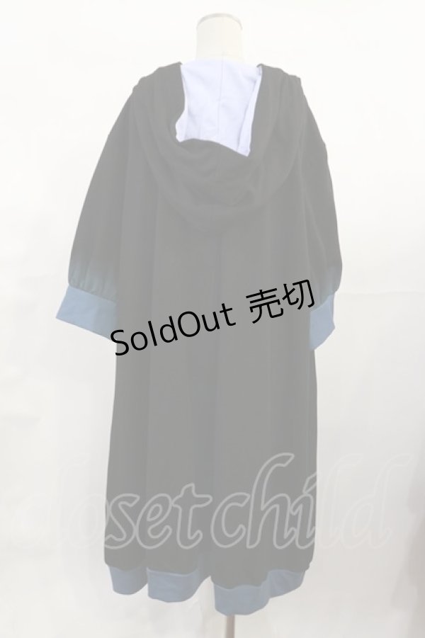 画像2: IRO+IRO / 大人のグラデーション配色*ユニセックスメルトロングパーカー M ブラック H-25-06-08-1034-LO-TO-NS-ZH (2)
