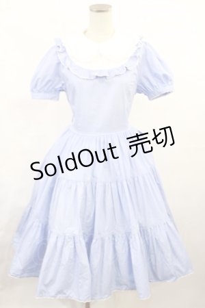 画像: metamorphose / 半袖メイド風ワンピース Free サックス H-25-06-08-1004-ME-OP-NS-ZH