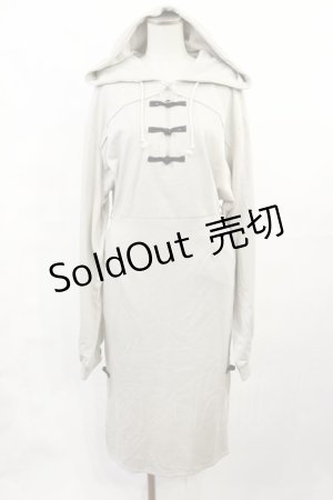 画像: IRO+IRO / チャイナスリットパーカーワンピース M グレー H-25-06-08-1014-LO-OP-NS-ZH
