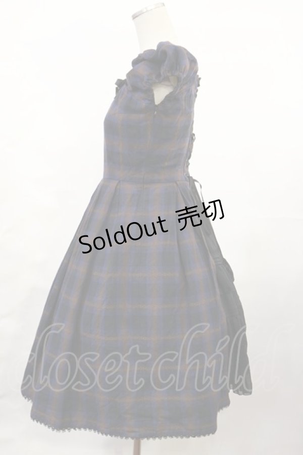 画像2: Victorian maiden / ノーブルチェックドレス free オータムブルー H-25-06-08-1003-CL-OP-NS-ZH (2)