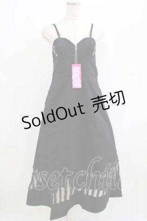 画像: HELL CAT PUNKS / ビスチェマキシワンピース F 黒 H-25-06-08-012-PU-OP-KB-ZH