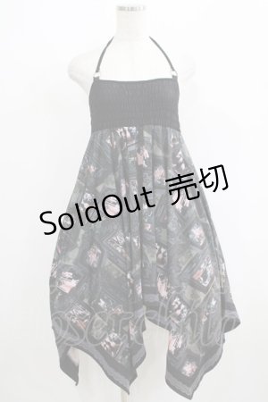 画像: Ozz oneste / 絵画プリント2Wayスカート/キャミ  黒 H-25-06-08-014-OO-SK-KB-ZH