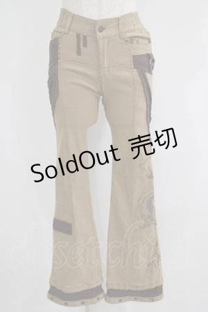 画像: Ozz conte / アシメデザインパンツ  茶 H-25-06-09-1032-OO-PA-KB-ZH