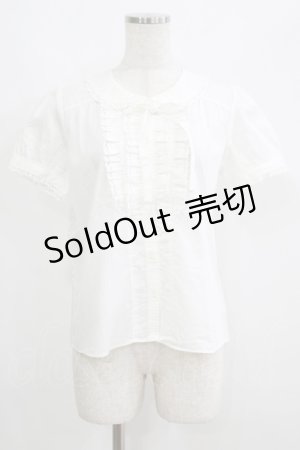 画像: MILK / マドレーヌブラウス  白 H-25-06-09-1045-ML-BL-KB-ZH