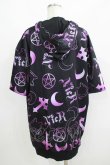 画像3: NieR Clothing / 半袖プルパーカー F 黒×紫 H-25-06-09-1051-PU-TO-KB-ZH (3)