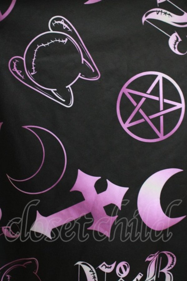 画像4: NieR Clothing / 半袖プルパーカー F 黒×紫 H-25-06-09-1051-PU-TO-KB-ZH (4)