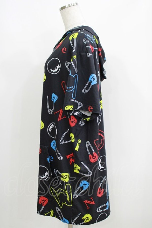 画像2: NieR Clothing / 半袖プルパーカー F 黒 H-25-06-09-1052-PU-TO-KB-ZH (2)