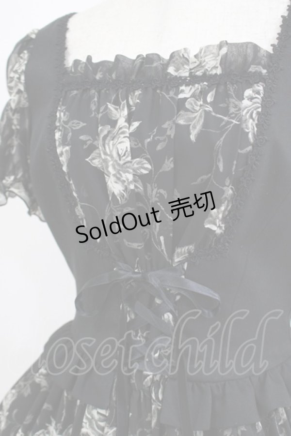 画像5: Moi-meme-Moitie / ローズ編み上げワンピース 2 黒 H-25-06-09-1009-MO-OP-KB-ZH (5)