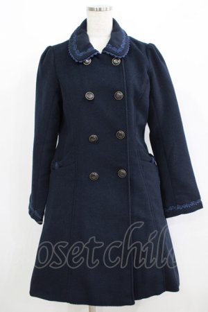 画像: axes femme / リボンポケットコート M ネイビー H-25-06-10-023-AX-CO-NS-ZH
