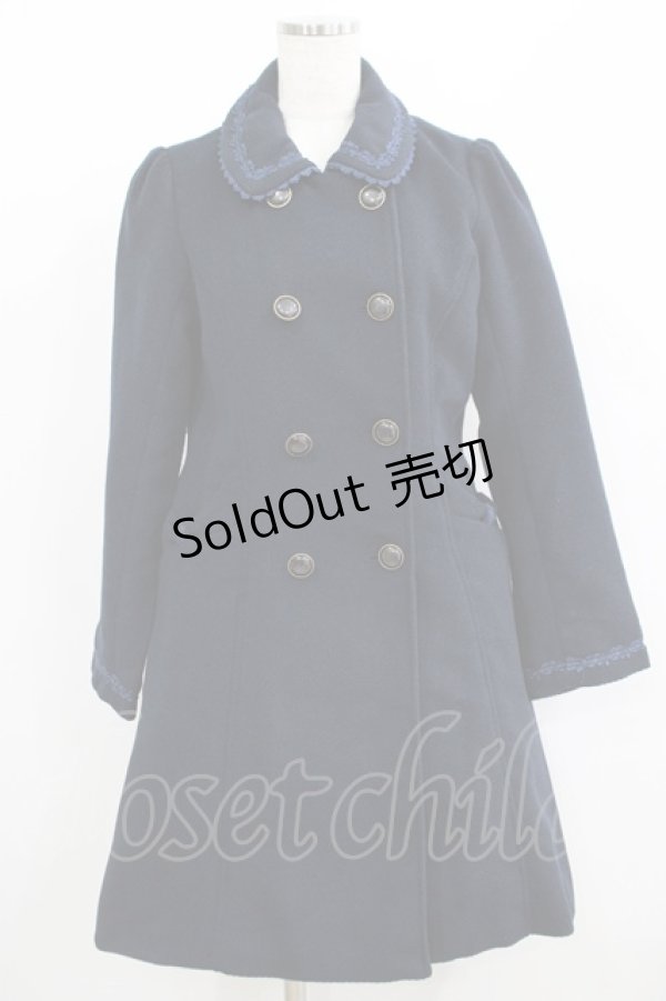 画像1: axes femme / リボンポケットコート M ネイビー H-25-06-10-023-AX-CO-NS-ZT-C044 (1)