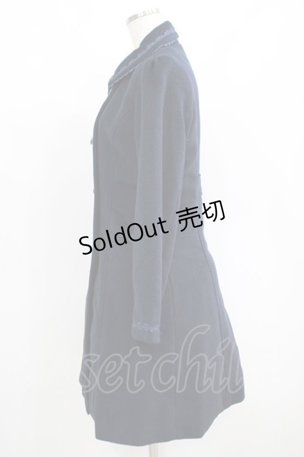 画像2: axes femme / リボンポケットコート M ネイビー H-25-06-10-023-AX-CO-NS-ZT-C044 (2)