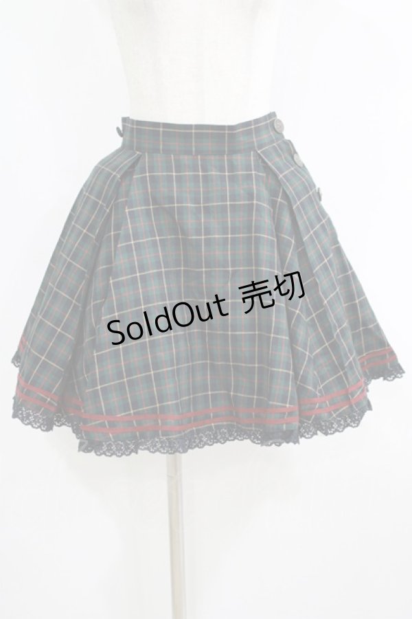 画像1: metamorphose / スクールミニスカート Free グリーン H-25-06-10-025-ME-SK-NS-ZH (1)