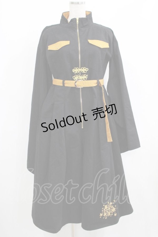 画像1: IRO+IRO / 陶酔する秋の甘香*金木犀の和風つなぎ Free ブラック H-25-06-10-026-LO-OP-NS-ZH (1)