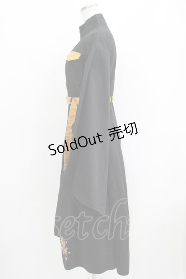 画像2: IRO+IRO / 陶酔する秋の甘香*金木犀の和風つなぎ Free ブラック H-25-06-10-026-LO-OP-NS-ZH (2)