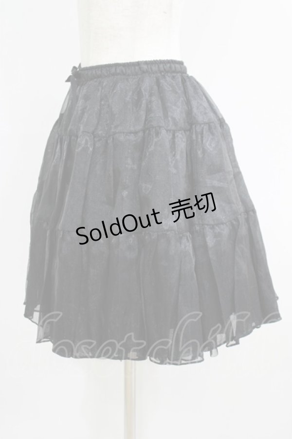 画像2: axes femme kawaii / ボリュームオーガンジーパニエ M ブラック H-25-06-10-032-AX-SK-NS-ZH (2)