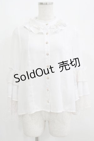 画像: axes femme kawaii / 3段フリル姫袖ブラウス M オフ H-25-06-10-035-AX-BL-NS-ZH