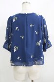 画像3: Fi.n.t / ミモザ総刺繍プルオーバーブラウス Free NAVY H-25-06-10-036-CA-BL-NS-ZH (3)