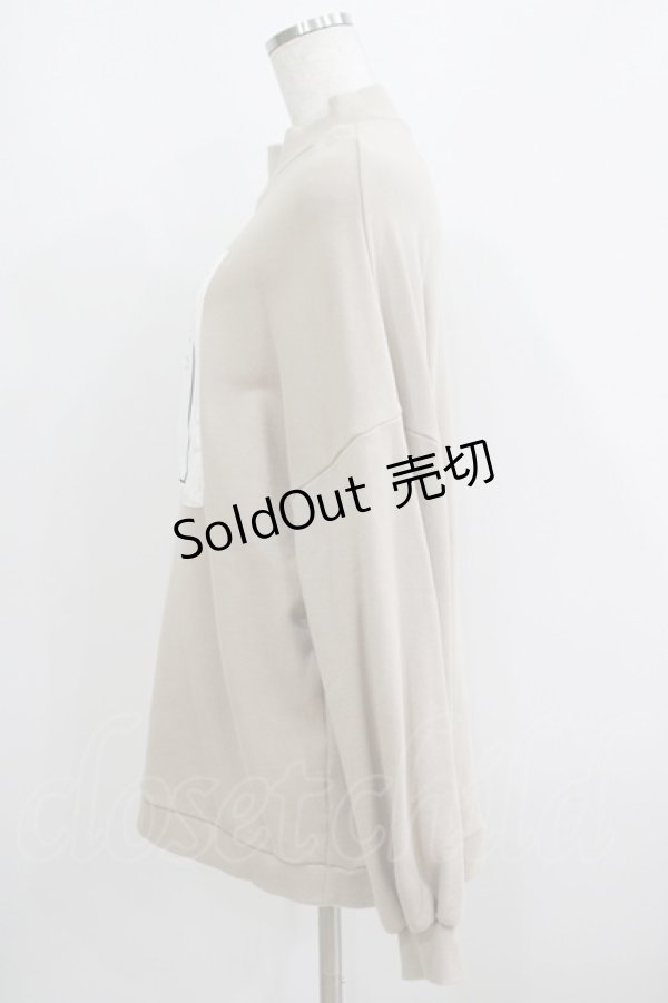 画像2: Bubbles / ボックスロゴトレーナー F ベージュ H-25-06-10-041-CA-TO-NS-ZH (2)