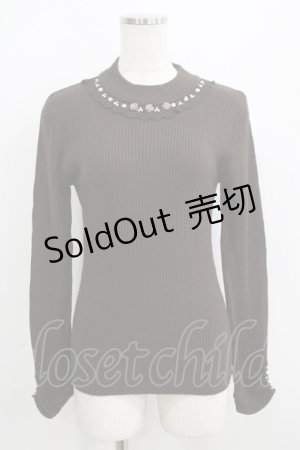 画像: axes femme / プチローズニット M ブラウン H-25-06-10-044-AX-TO-NS-ZH