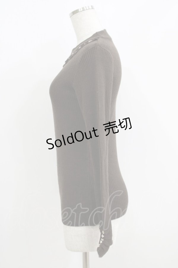 画像2: axes femme / プチローズニット M ブラウン H-25-06-10-044-AX-TO-NS-ZH (2)