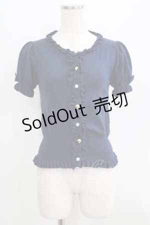 画像: Angelic Pretty / Dreamシェルボタンニットカーディガン Free ネイビー H-25-06-10-049-AP-TO-NS-ZH