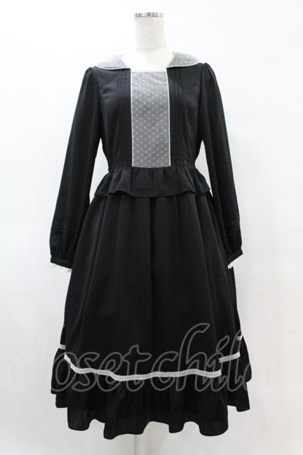 画像1: Melody BasKet / Lilibet dress M ブラック H-25-06-10-1029-LO-OP-KB-ZH (1)