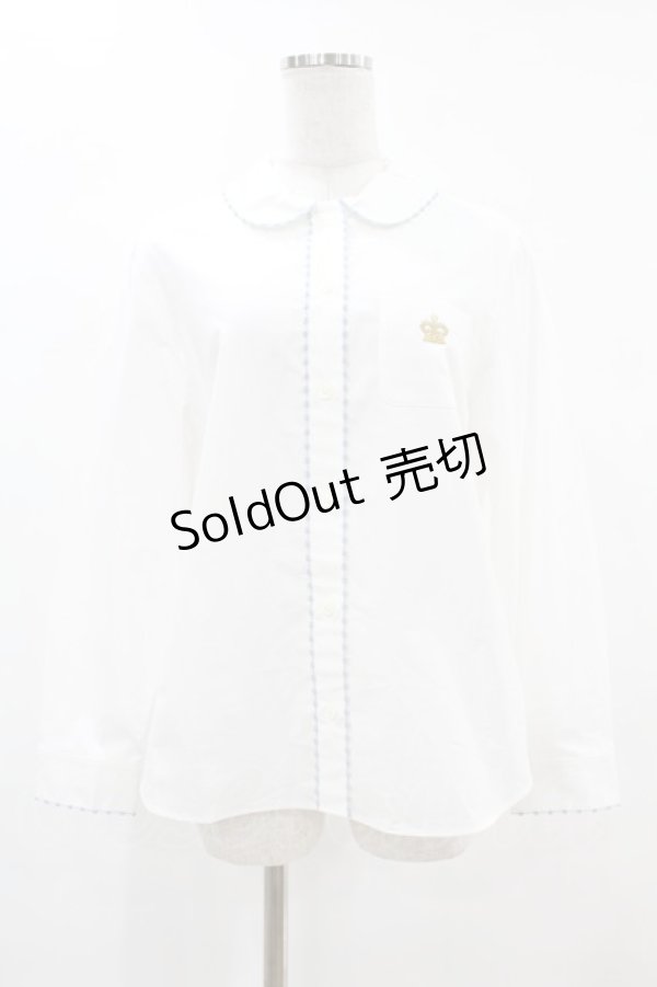 画像1: Jane Marple / Prince Louis’s shirt  ホワイト H-26-01-09-029-JM-BL-KB-ZH (1)