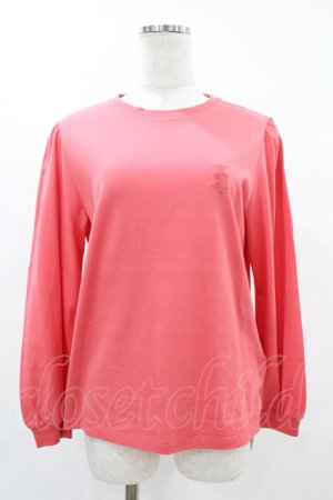 画像: Jane Marple / Monogram embroidery pullover  ピンク H-25-06-10-1054-JM-TO-KB-ZH