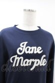 画像4: Jane Marple / ロゴエンブロイダリースウェット  ネイビー H-25-06-10-1008-JM-TO-KB-ZH (4)