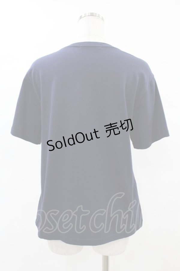 画像2: Jane Marple / Anniversary ribbonsエンブロイダリーティーシャツ レギュラー ネイビー H-25-06-10-1060-JM-TO-KB-ZH (2)